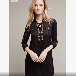 Chic Black Dress with Lace-Up Detail